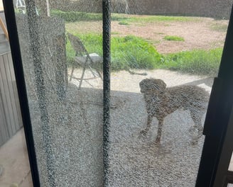 Patio door Broken glass replace