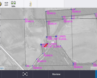 Trimble TSC7 Screen Capture of Data Collector Survey Map