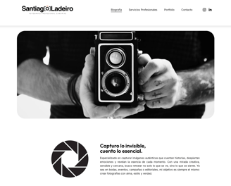 página inicio sitio web de santiago Ladeiro