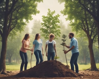 silhouette of people standing on hill