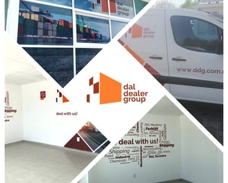 Collage de fotografías de branding de la empresa DAL Dealer Group