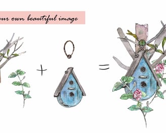 a birdhouse with a birdhouse and a birdhouse