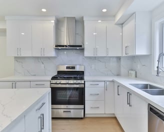 kitchen design with white finish