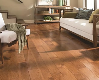 This warm hardwood floor, showcases our expertise in delivering durable, elegant floors.