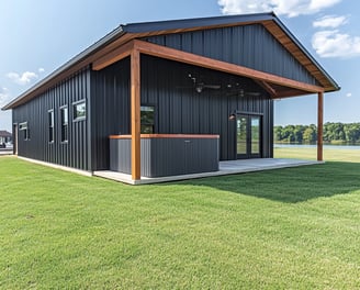 bpw-16 barndominium exterior back
