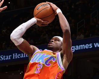Shai Gilgeous-Alexander in action during a dunk