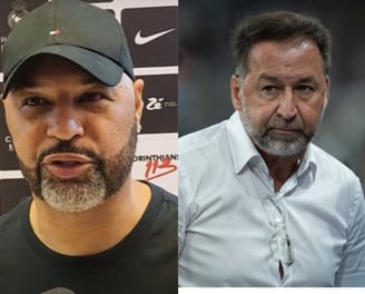 a man in a black shirt and a man in a black shirt