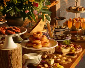 Delicious Catering Setup for Guests at an Event