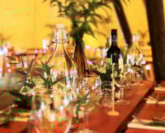 Themed Table Decor and Centrepieces at a Year End Function