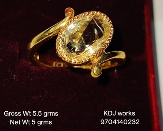 a ring with a yellow gold ring with a yellow topazr