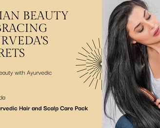 Indian beauty embracing Ayurveda's secrets with IndusVeda