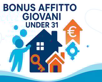 Illustrazione che rappresenta il Bonus Affitto Giovani Under 31 caf public