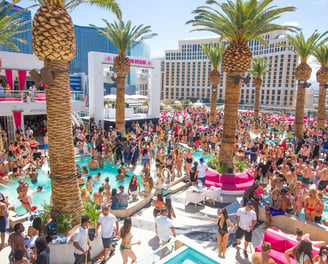 Explore Las Vegas dayclub crawls with poolside vibes, luxury party buses, and VIP skip-the-line access.