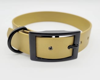 Halsband GOLD SCHWARZ aus Biothane