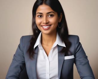 woman smiling wearing denim jacket