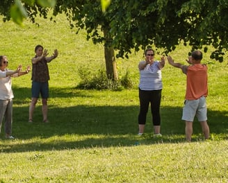 Tai Chi Outdoors - deep breathing exercise