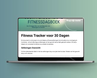 digitale fitness dagboek