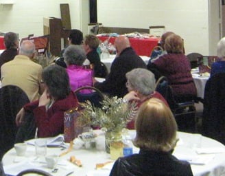 Neighbors gathered at a fundraising event