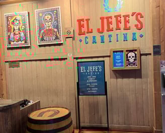 entrance and hostess stand at el jefe's cantina in reno nv