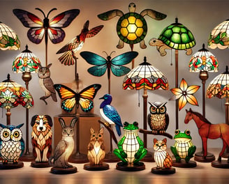 Lampe Tiffany Animaux