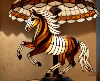 lampe tiffany cheval