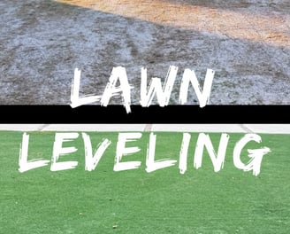 leveling lawn with sand