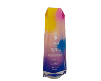 a bottle of watermelon with a colorful rainbow - colored background