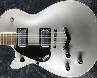 Gretch left handed guitar owned by Julian Sumner