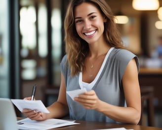 A large, modern building with a prominent red logo of a financial institution on its façade. The building has a geometric and industrial design, surrounded by other urban structures. A rooftop with various equipment and antennas can be seen, along with a cityscape in the background.