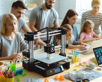 Estudiantes aprendiendo impresión 3D en Barcelona