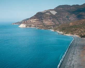 Plage de Nonza en Corse