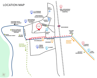 LOCATION SUMIT STAR EXCLUSIF BHAYANDAR WEST, SUMIT BHAYANDAR PROJECT, SUMIT PROJECT NEAR JP WESTEND