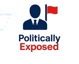 a man in a suit and tie with a red flag