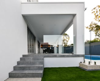 stairs leading to back veranda