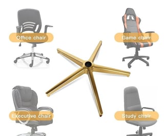 Fix broken or cracked chair base with sturdy five-star replacement base in Mumbai