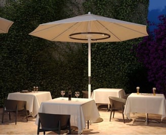 lampara exterior parasol
