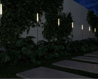 iluminacion pasillo jardín