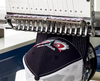 Embroidery Machine with Hat MightyStitch.com