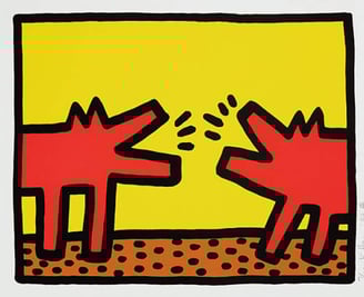Keith Haring, Pop Shop IV (Plate 4), from the Pop Shop IV Portfolio, 1989