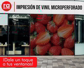 IMPRESION DE VINIL MICROPERFORADO PARA ROTULACION EXTERIOR DE VENTANAS