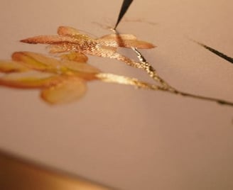 Pintura de uma flor anêmona