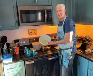 Dr. Randall in his kitchen