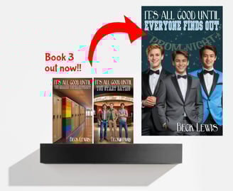 book 3 and my other books on a shelf