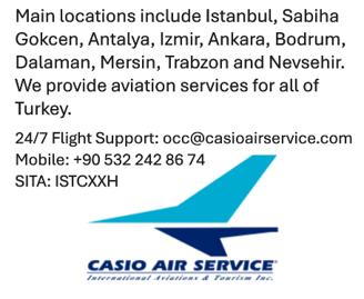 Casio Air Service Turkey banner