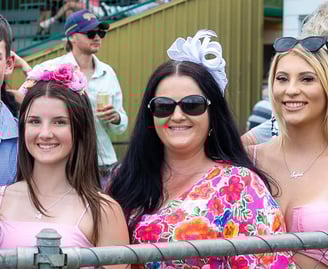 Fashionable ladies enjoying the races at Nanango