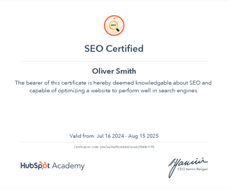 SEO Certified