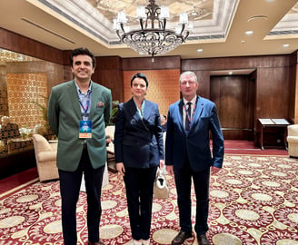 President of Chamber India Mr. Abhinav Balyan with Deputy Foreign Minister of Latvia