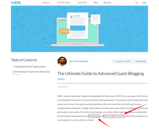 guest post on moz