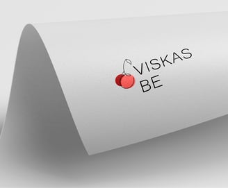 Viskas be logotipas ir vizualinis identitetas sveikos mitybos tinklaraščiui