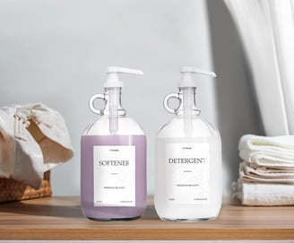 glass laundry detergent dispenser